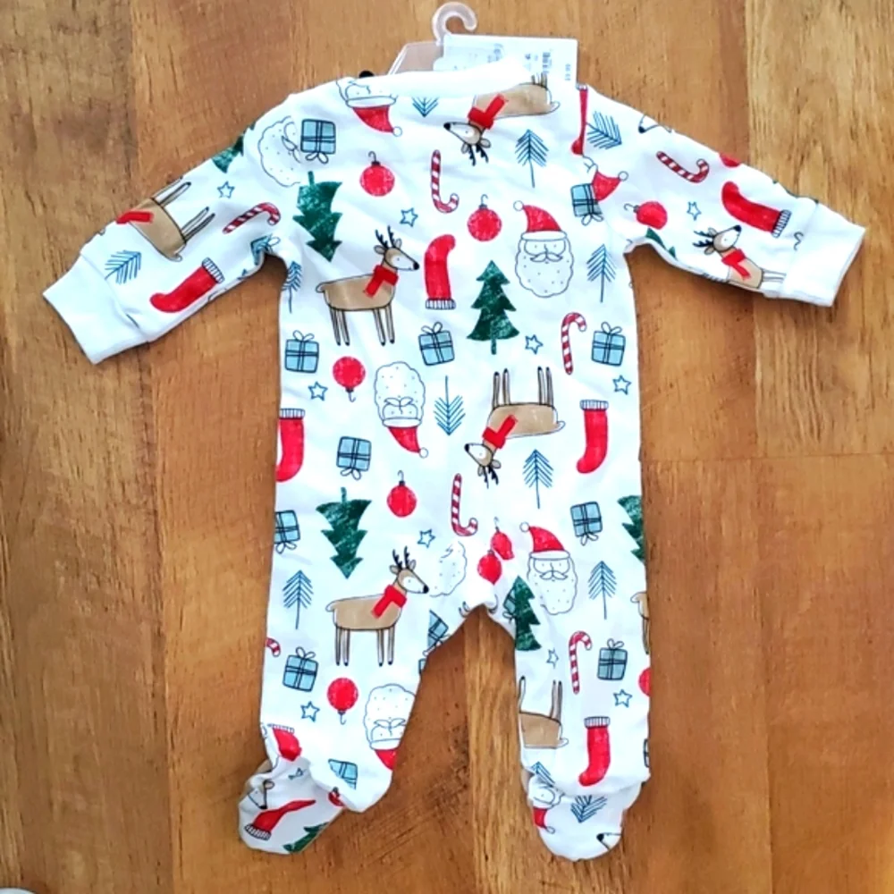 Carter's NWT Just‎ One You Christmas Reindeer Footie Outfit with Hat